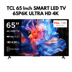 TCL 65 inch 4K Android LED 65P6K With Brand Official Warranty - On Installments -NM ( 3 Months 0% Percent Profit Product Available On 48 Months Installment )